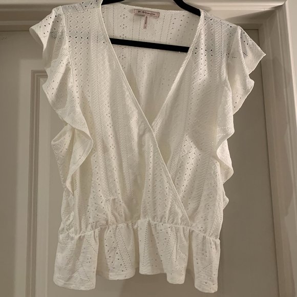 BCBGeneration Crossover Neck Top - Picture 3 of 3